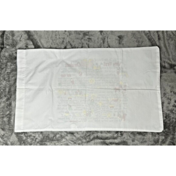 VTG Very First Christmas Standard Pillowcase USA Soul Harvest Mills Jesus White - Picture 3 of 7